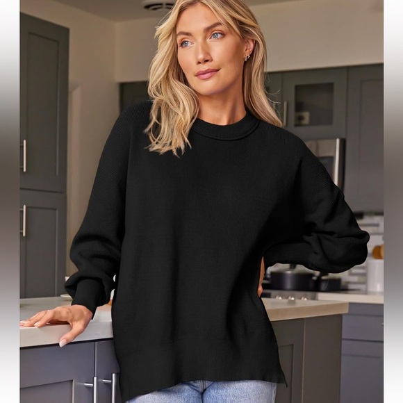 Classic Black Crew Neck Sweater - Picture 2 of 11